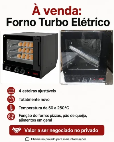 Assador turbo elétrico com 4 esteiras 