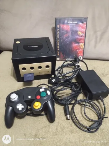Game cube preto funcionando perfeitamente 