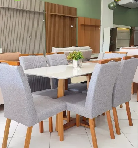 Vendo mesa janta nova na caixa 6 lugares 