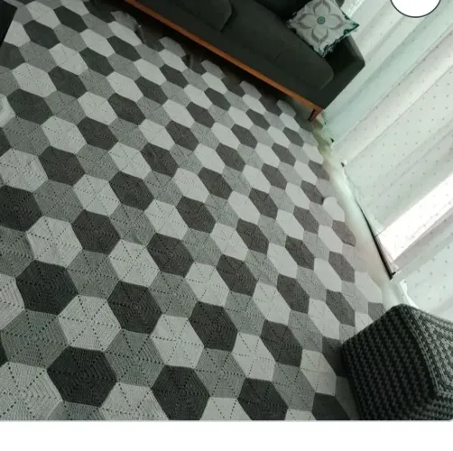 Tapete em crochê 3,00 X 2,50 mosaico perfeito