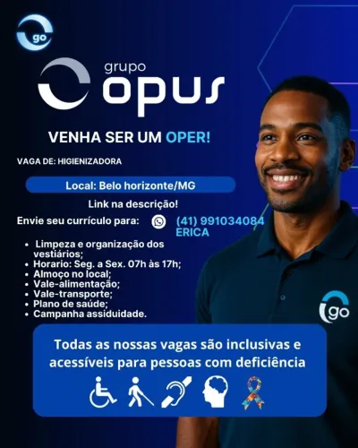 HIGIENIZADOR COM EXPERIENCIA 