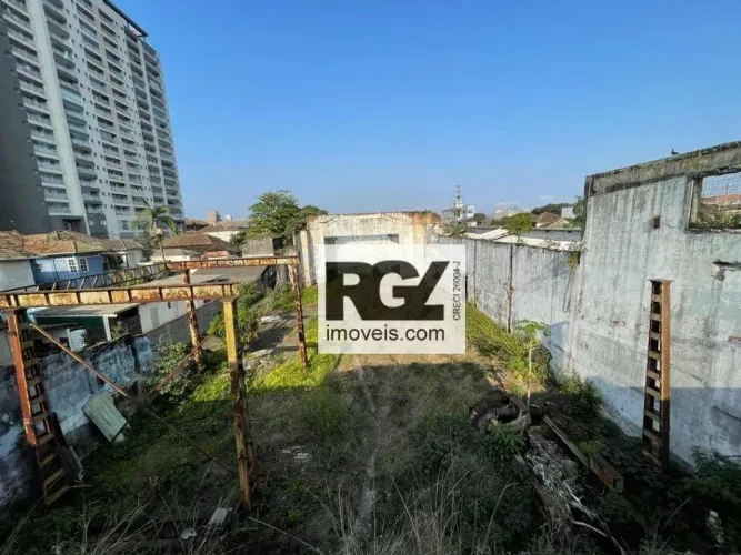 Terreno à venda, 1565 m² - Encruzilhada - Santos/SP