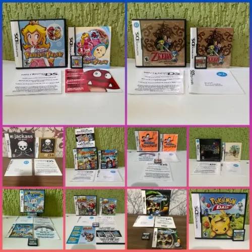 10 jogos de DS: Princess Peach, Zelda, Diddy Kong e outros. (preços na descrição)
