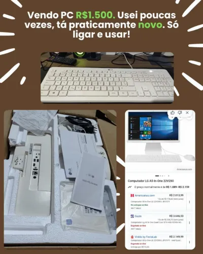 PC All In One LG Tela Grande - Perfeito Estado / Pronto Para Uso