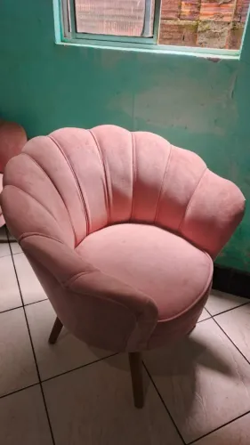 Cadeira concha rosa