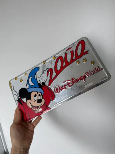 Placa metal comemorativa Walt Disney World 2000