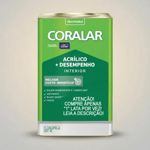 Lata tinta Coralar 18l branco neve
