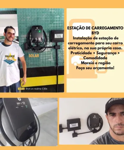Trabalha com instalação de energia solar e com instalação de carregador de carro elétrico