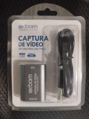 PLACA DE CAPTURA DE VÍDEO EXBOM HD1080 USB TIPO C