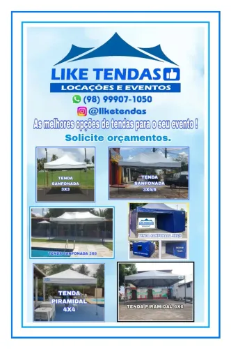 LOCAÇÃO DE TENDAS/ DIARIASA PARTIR DE R$190,00