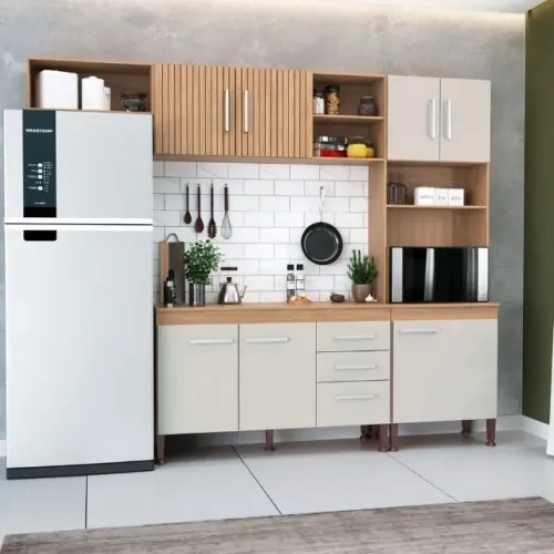 Cozinha Completa MB 9011 com 8 Portas e 2 Gavetas Isabelle