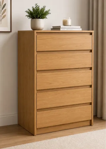 Cômoda 5 gavetas - 100% MDF Super Resistente