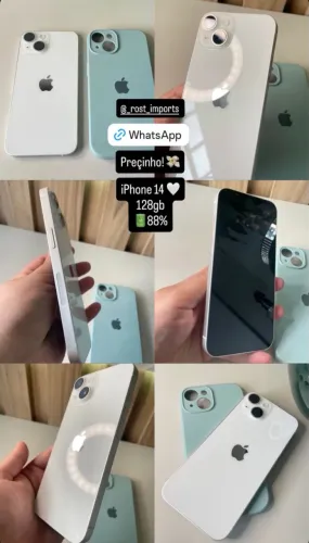 14 128gb Bateria 88% Branco impecável 