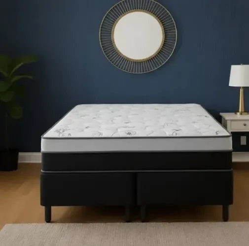 Conjunto Base Queen e Colchão Molas Ensacadas Prime Light
