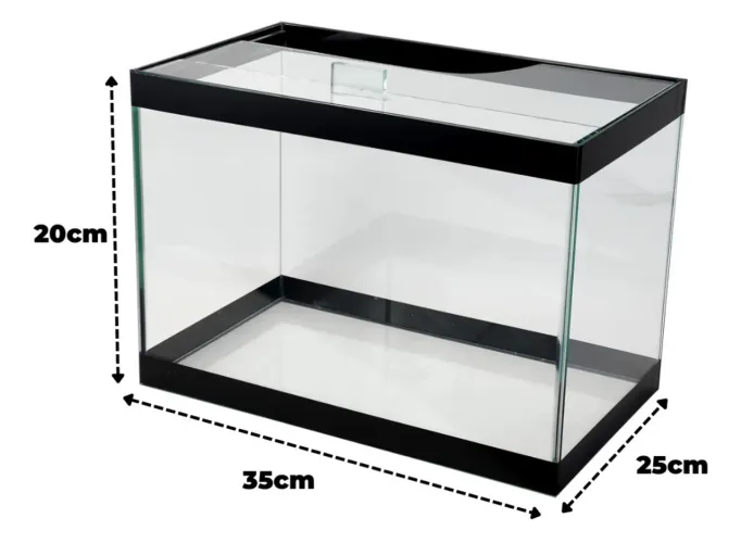 Aquario retangular 15 litros - 35x20x25