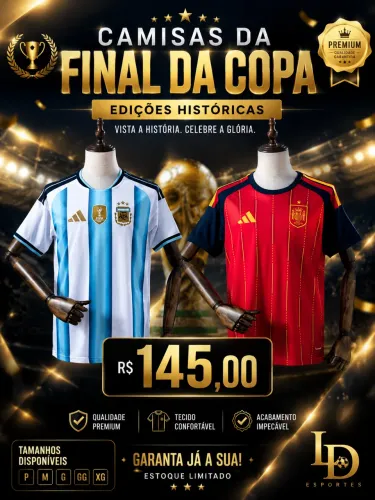 Camisas Espanha e Argentina