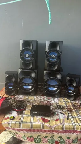 Philips Mini System 1.580W 6 caixas e Amplificador Orion Rc 7000 Bluetooth 4 canais 500W