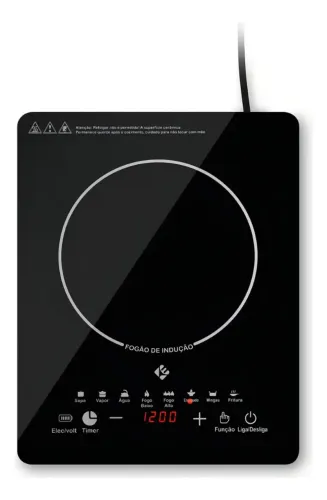 Cooktop indução 1 boca vitroceramico