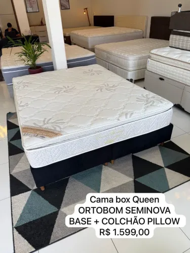 Conjunto Box Queen ORTOBOM SEMINOVA - ENTREGAMOS