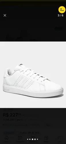 Tênis Casual Masculino Advantage Base 2.0 adidas - NOVO