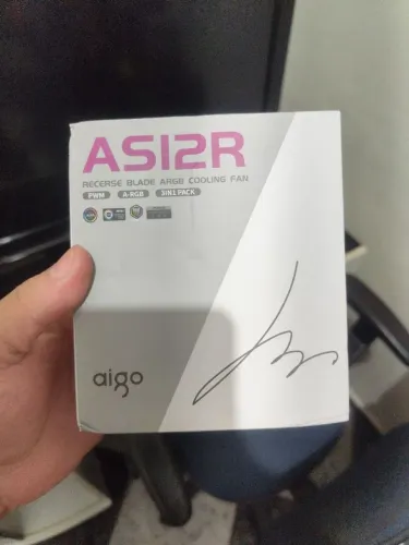 Kit 3 Fans Aigo AS12R Reverse Blade ARGB 3 em 1 (PWM + ARGB)