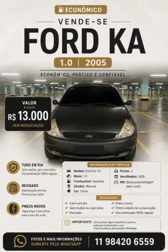 Ford KA GL 1.0i Zetec Rocam 2005