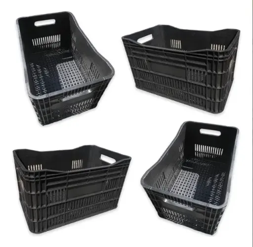 10 Caixas Plásticas Hortifruti Feira Empilhável 45l