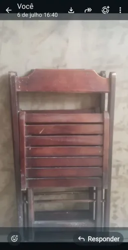 Cadeiras de madeiras dobrável