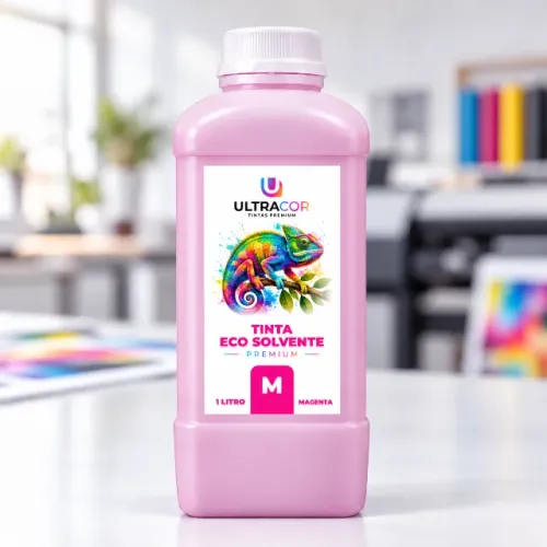 Tinta Eco Solvente UltraCor Magenta 1 Litro - PRONTA ENTREGA