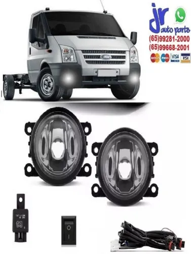Kit Farol De Milha Caminhão Ford Transit 2009 2010 2011 2012 2013 2014 Auxiliar Neblina