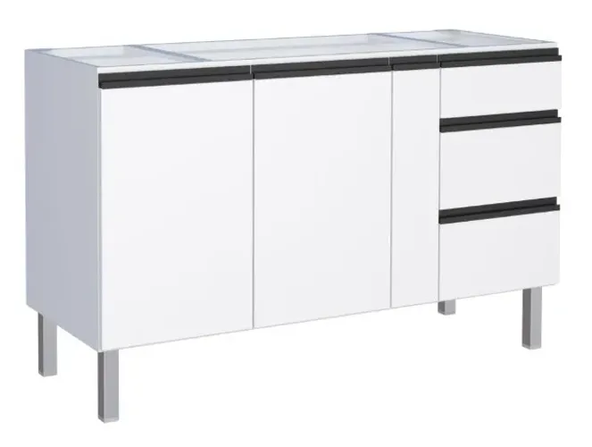 Gabinete / Balcão GA para Pia de 1.40m em Aço ! Frete e Montagem Grátis