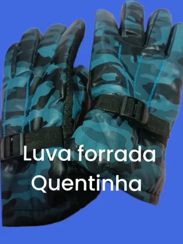 R$24.99 par luva moto motoboy motoqueiro unissex camuflado forrad quentinho antiderrapant