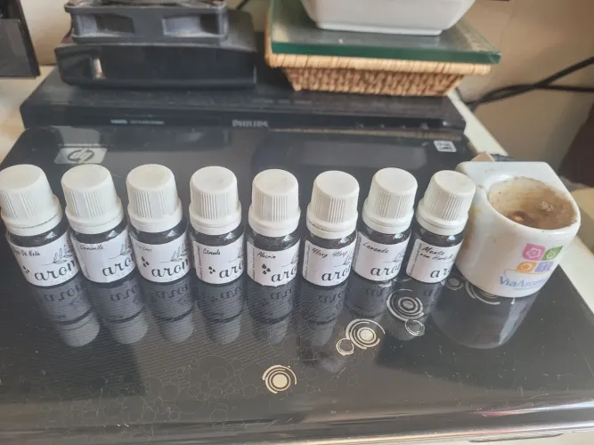 Kit aroma terapia 8 essencias e evaporador