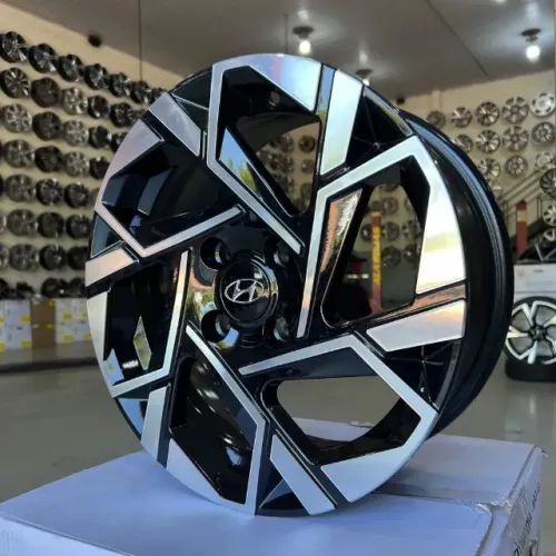 Rodas Aro 15 Hyundai Hb20 Hb20s Hb20x Mod S42 Cor Preto Diamantado