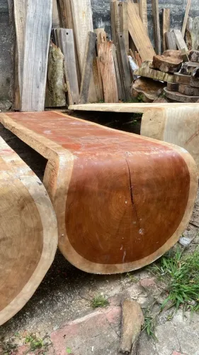 Mesa Cascata 3.15 Borda Orgânica Jatoba e Pequia Prancha e Pranchão  P