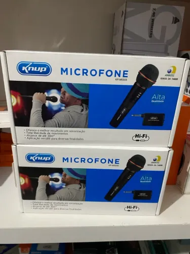 Microfone Sem Fio Knup KP-M0005 Alta Qualidade Hi-Fi