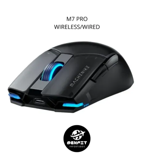Mouse Machenike M7 Pro Sensor Paw 3104 Wireless Preto