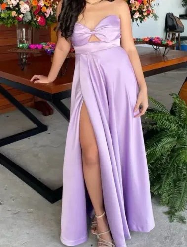 Vestido Longo de festa Lilás / Lavanda