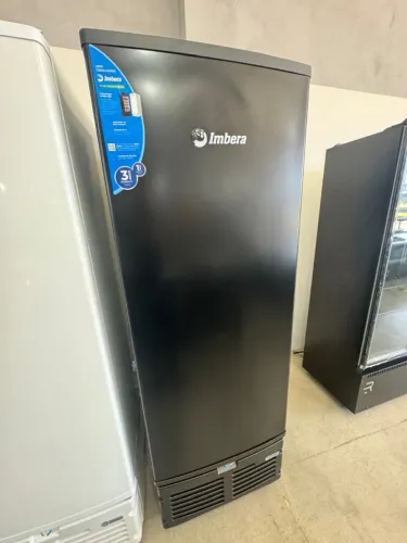 Freezer vertical 560 litros porta solida preto nova Imbera