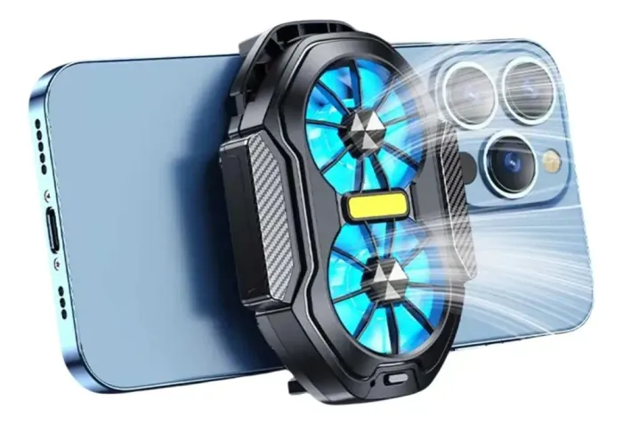 Cooler para Celular com Ventoinhas Duplas e LED