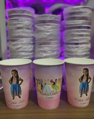 Copo Label Personalizado 400ml kit Aniversário 50 unidades