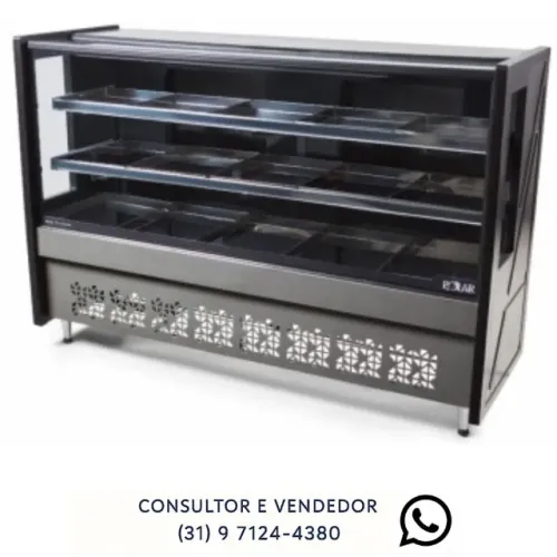 Balcão de Açougue Avícola com Bandejas Inox 1,75M Polar
