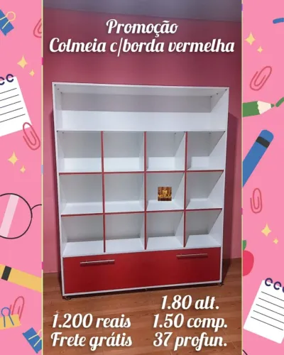 Colmeia com borda vermelha em promoção!
