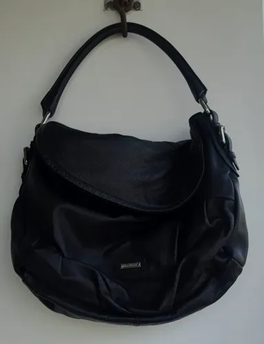 Bolsa Max Mara vintage em couro preto