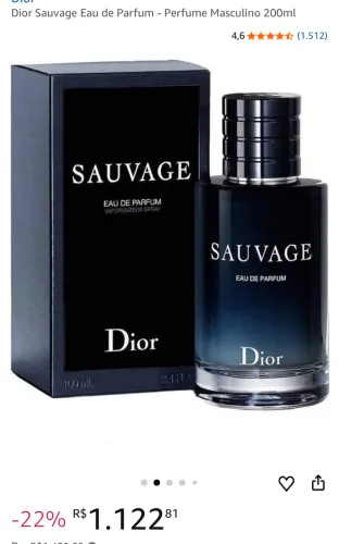 Perfume Sauvage Dior 200 ml - eau de parfum 