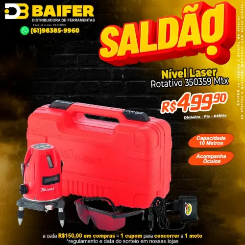 Nivel Laser Rotativo 10 Metros 350359 Mtx
