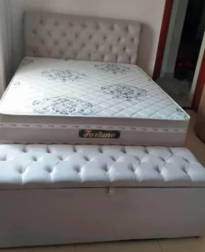 Cama Box Casal Luxo com Baú e Cabeceira