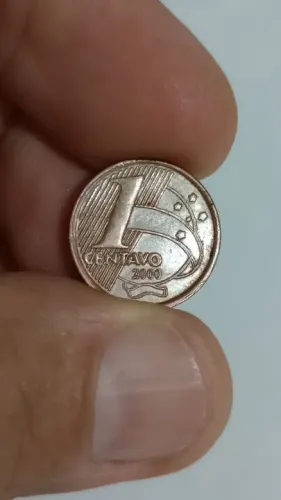 Moeda de 1 centavo ano 2000 