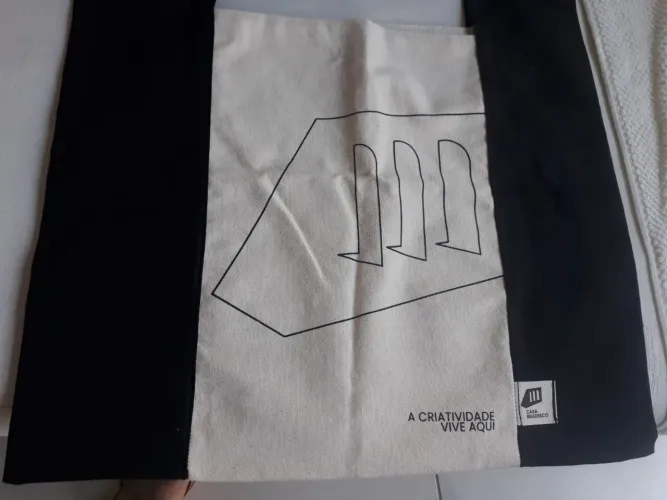 Bolsa de Ombro em algodão cru nova