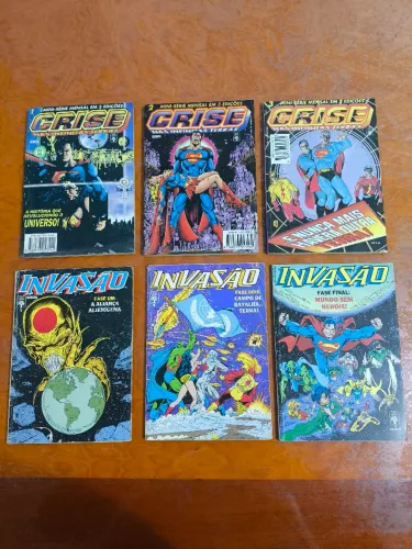Mini Séries Crise nas Infinitas Terras & Invasão! DC Comics - HQ Gibi - Edição Especial.